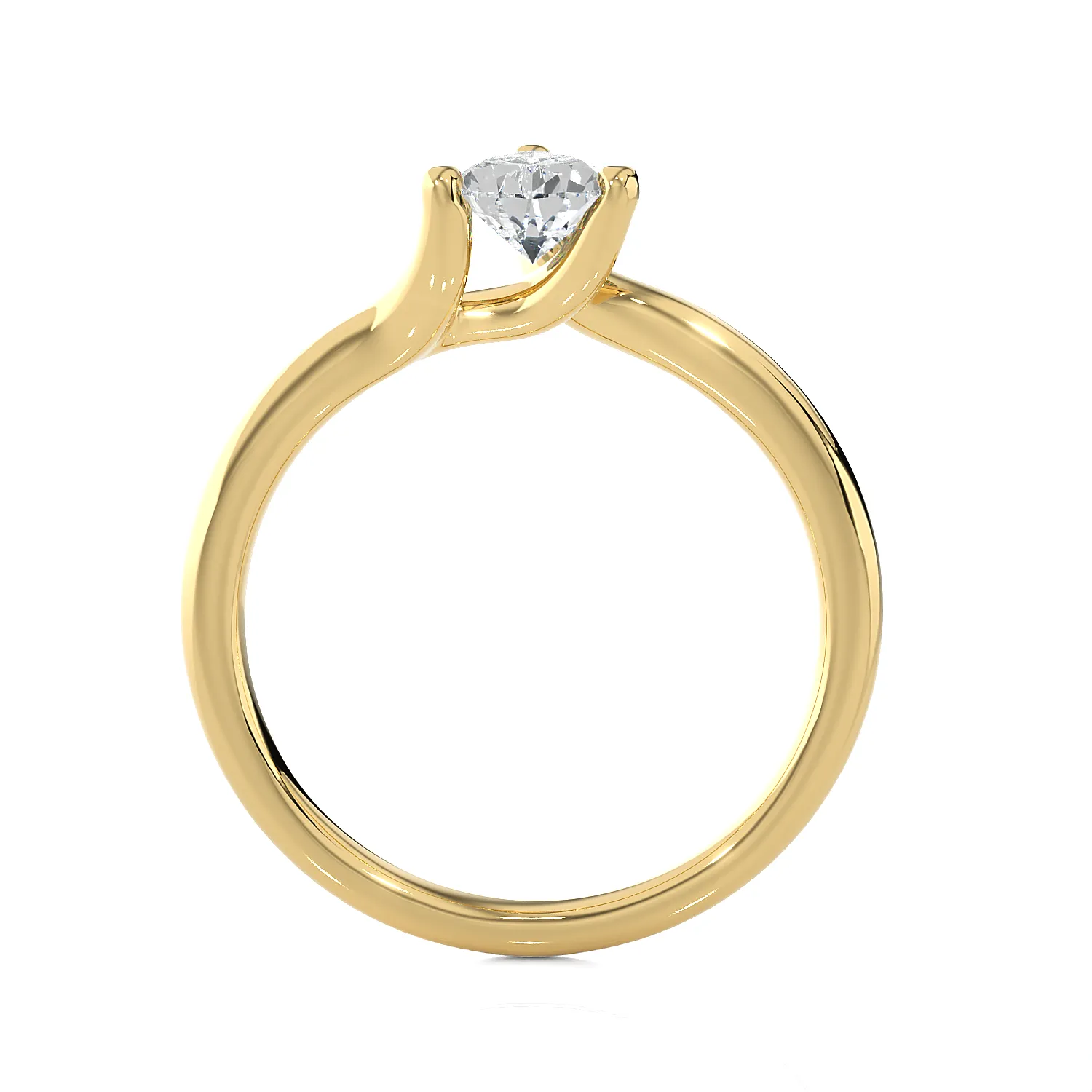 1/2 ctw Pear-Shaped Lab Grown Diamond Solitaire Engagement Ring