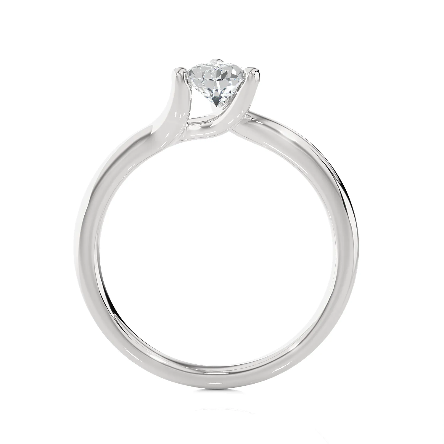 1/2 ctw Pear-Shaped Lab Grown Diamond Solitaire Engagement Ring