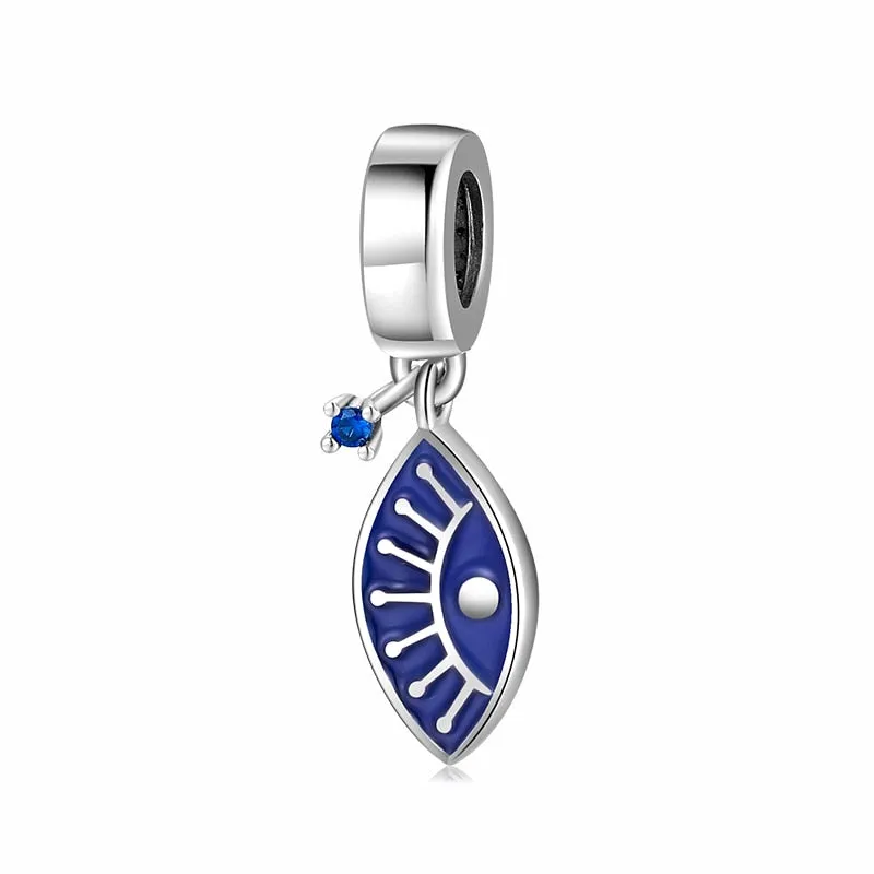 925 Sterling Silver Hand of Fatima pendants Patron saint charms beads Fits Original Designer Charms Bracelet Jewelry making