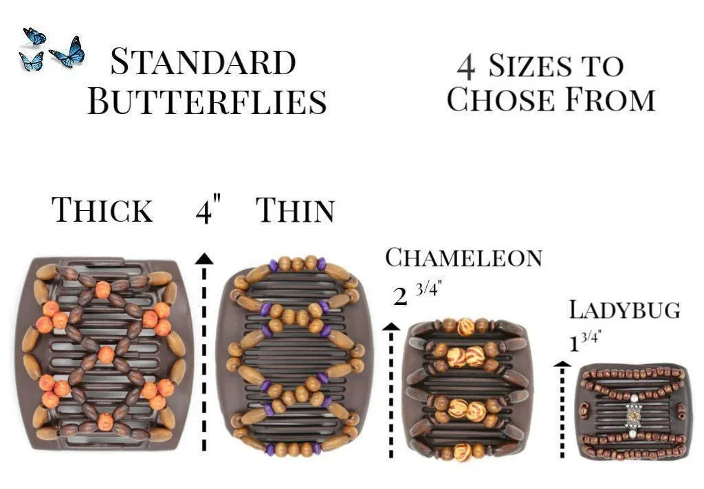 African Butterfly Hair Comb - Gemstone Blonde 25