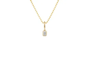 Emerald-Cut Diamond Charm