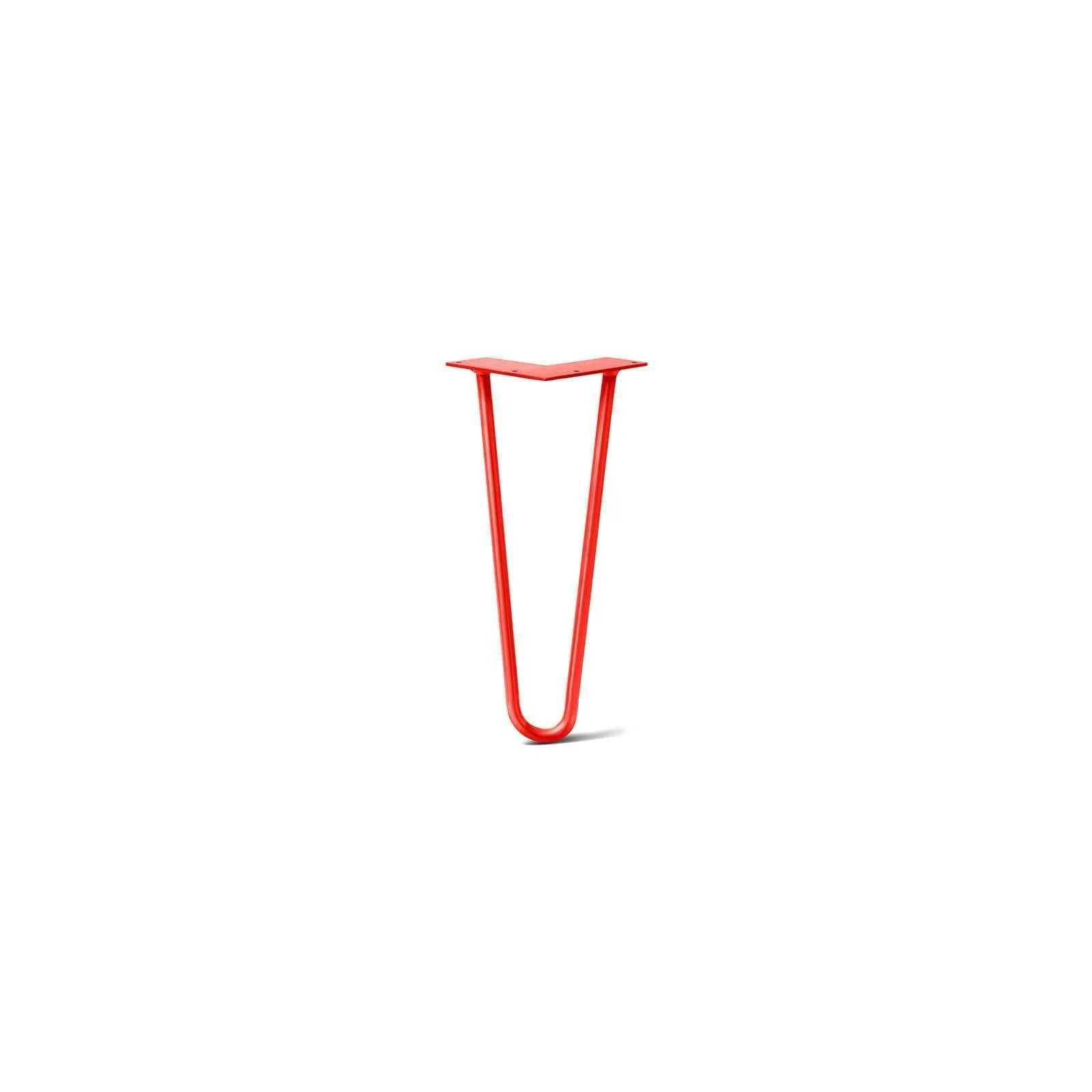 Hairpin Leg (Sold Separately), 2-Rod Design - Orange-Red Powder Coated Finish