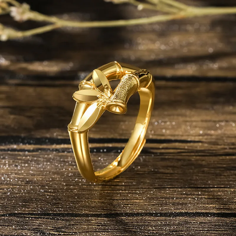 Jewelry alloy gold-plated bow ring women's fashion retro love open index finger ring live mouth ring