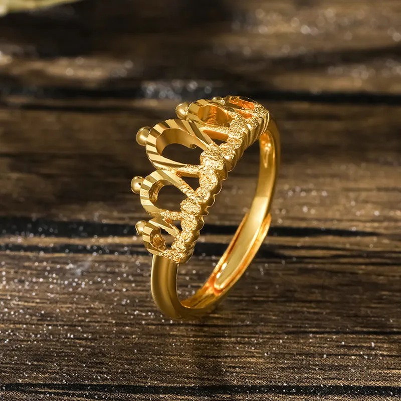 Jewelry alloy gold-plated bow ring women's fashion retro love open index finger ring live mouth ring