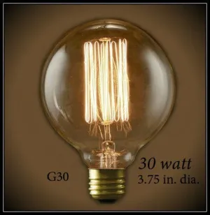 Nostalgic Globe G30 Vintage Light Bulb 30 Watt