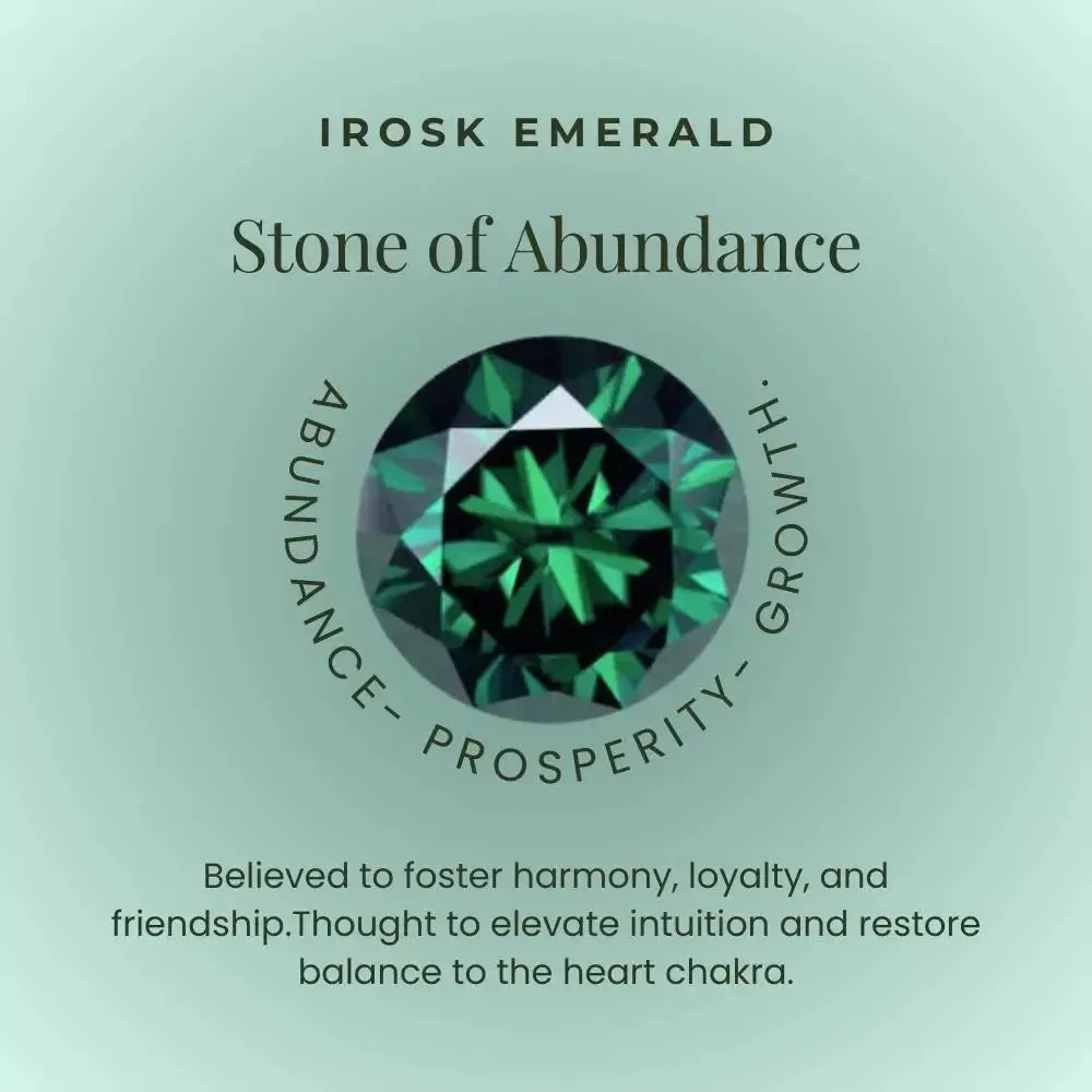 Oval Emerald Pendant Necklace in Sterling Silver - Irosk Australia ®