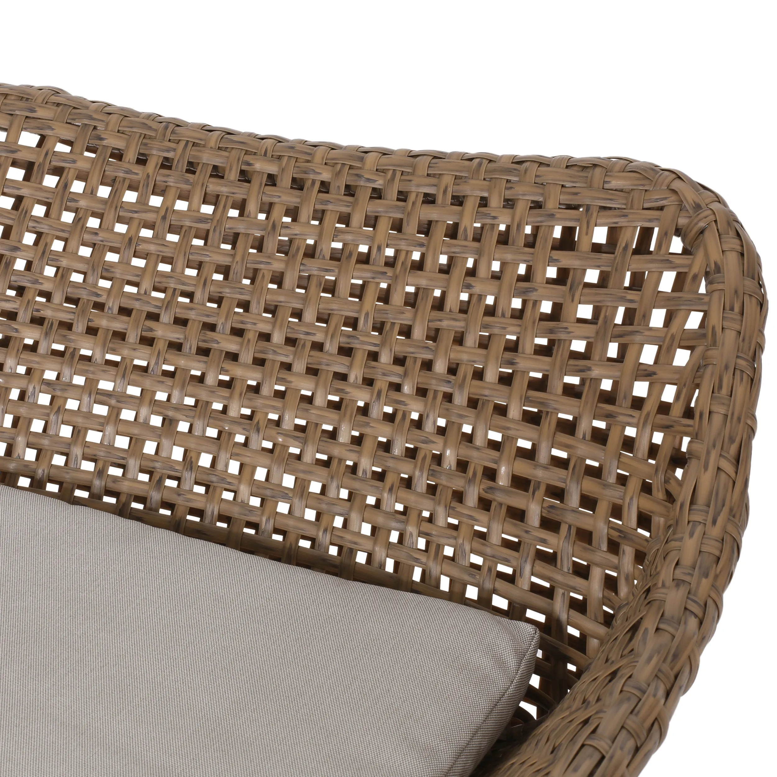 Pondway Outdoor Wicker and Iron Barstools with Cushion, Set of 2