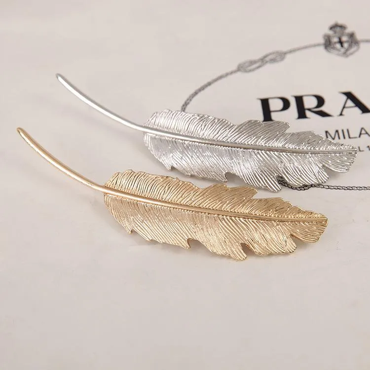 Retro Exaggerated Metal Big Leaf Hairpin Clip Hair Accessories Headwear
