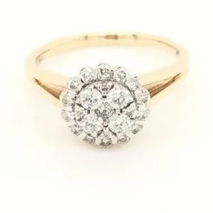Round Halo Style Solitaire .28ct
