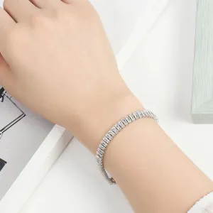 Sparkling Iced Out Zircon Bejeweled Tennis Bracelets